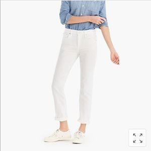 J. Crew 30T White Slim Broken In Boyfriend Jean